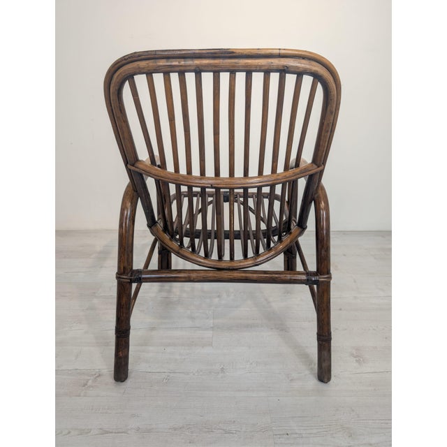 Vintage Italian Bamboo Armchair, 1970s For Sale - Image 13 of 18