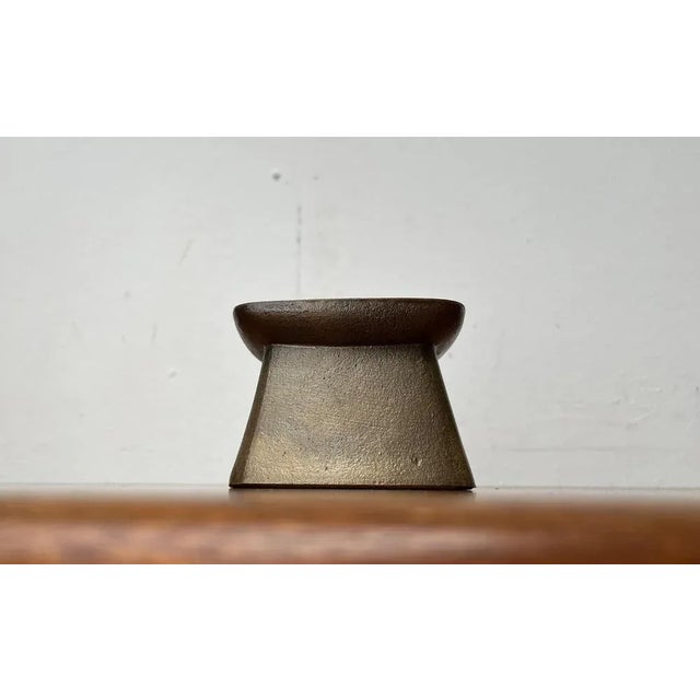 Vintage Brutalist Metal Candleholder, 1970s For Sale - Image 12 of 13