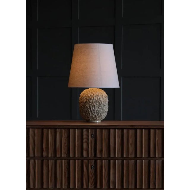 Gunnar Nylund Chamotte Table Lamp attributed to Gunnar Nylund, Sweden, 1950s For Sale - Image 4 of 9