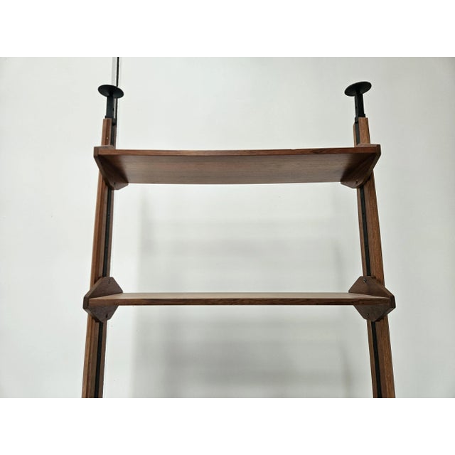 Metal Teak Bookcase with Shelves and Compartment, 1960 For Sale - Image 7 of 18