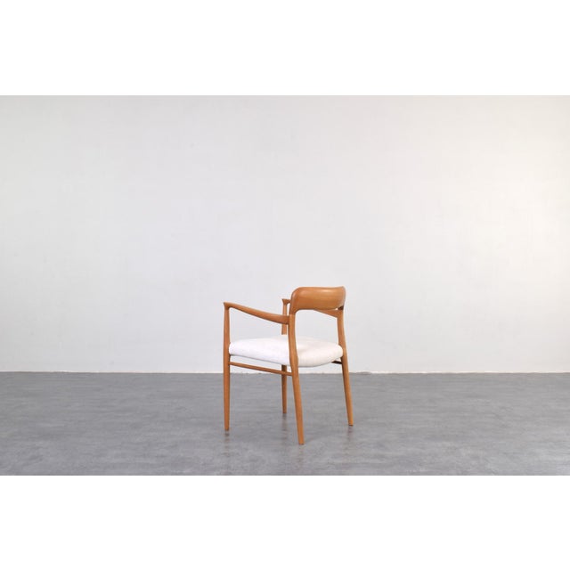 Wood Mid-Century Modern Danish Model 56 Armchair by Niels O. Møller for J. L. Møllers, 1950s For Sale - Image 7 of 13