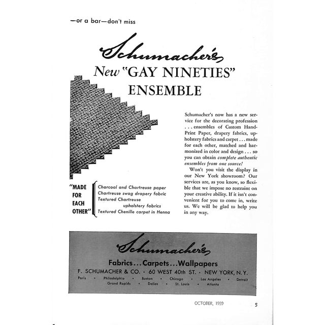 Traditional Interior Decorator October 1939 For Sale - Image 3 of 9