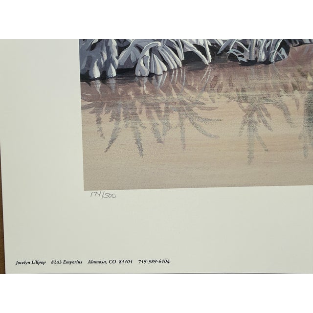 1990s Jocelyn Lillpop Russell Artesain Retreat Signed Numbered American Print Canadian Geese, Alamosa Wildlife Refuge For Sale - Image 5 of 7