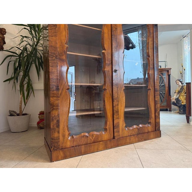 Biedermeier Walnut Display Cabinet For Sale - Image 13 of 18