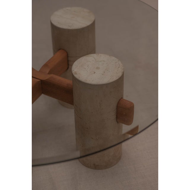 German Brutalist Travertine Coffee Table, 1970s For Sale - Image 4 of 13