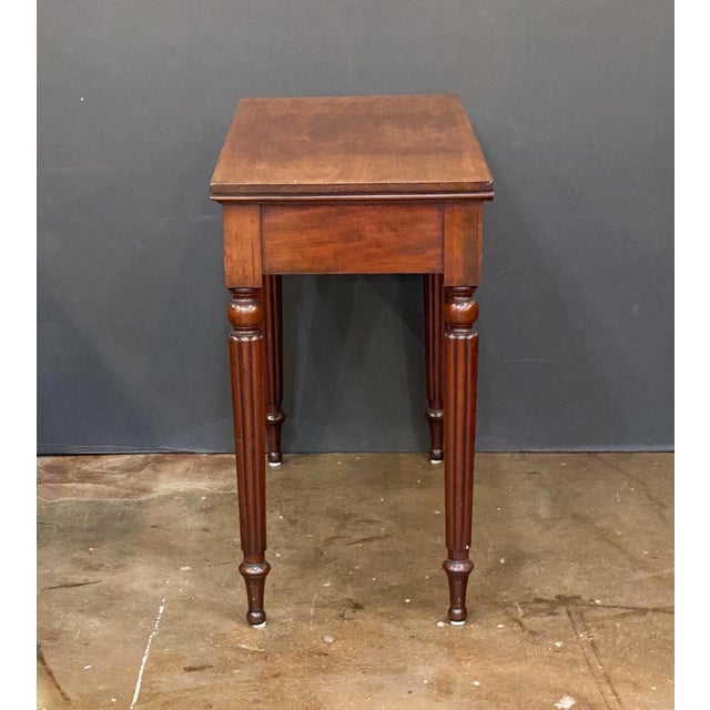 Wood English Console Serving or Hall Table of Mahogany With Two Drawers For Sale - Image 7 of 12