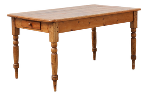 Antique Pine Farmhouse Table, France, 19th Century