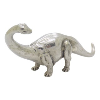 Vintage Italian Handmade Sterling Silver Dinosaur Figurine, 1970s For Sale