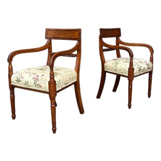 Pair of Regency Arm Chairs, 19th Century For Sale