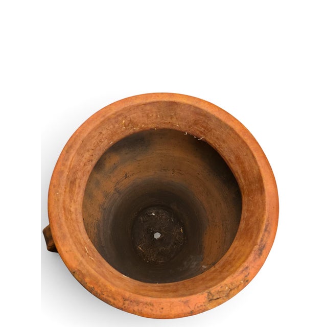 Mid 19th Century Attributed Monumental 19th-Century Mediterranean Terracotta Amphorae With Rare Forged Iron Armatures – A Pair For Sale - Image 5 of 10