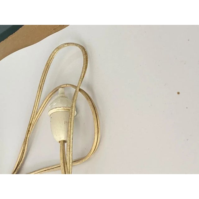 Art Deco Wood Hand Carved Table Lamp, France, 1940s For Sale - Image 6 of 11