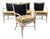 Ferguson Copeland “Brighton” Faux Bamboo Rattan Armchairs, Set of 4 For Sale