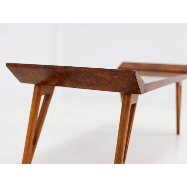 Italian Coffee Table in Walnut Burl by Silvio Cavatorta, 1950s For Sale - Image 6 of 12