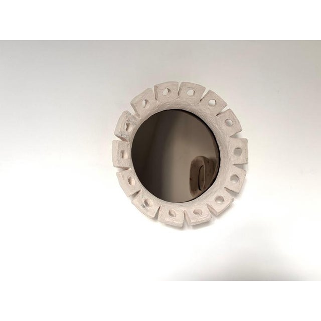 Fiore Handmade Ceramic Mirror by Renzo Maar For Sale - Image 13 of 15