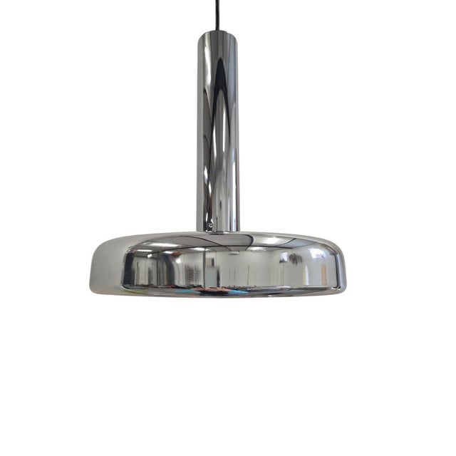 Space Age Chrome Pendant Lamp from Staff Leuchten, 1970s For Sale - Image 10 of 10