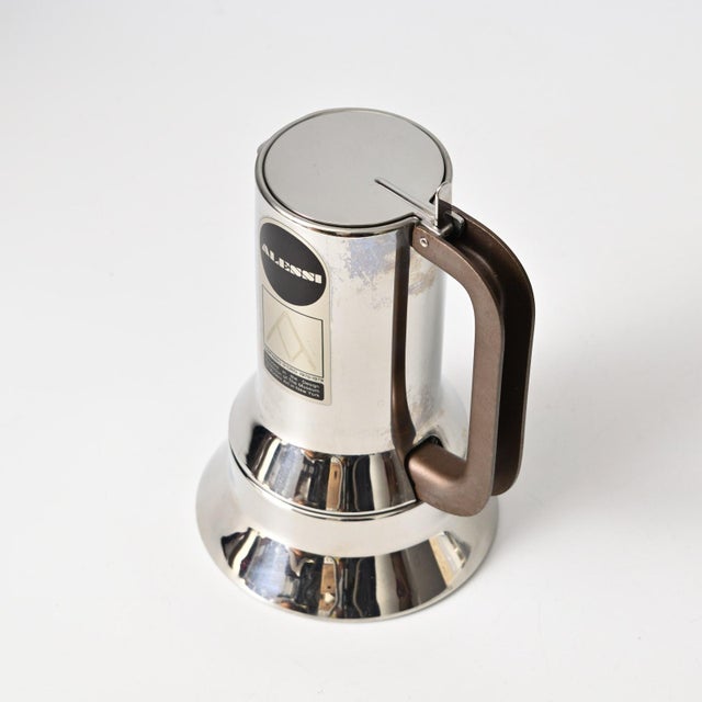 Italian Moka Coffee Maker in Stainless Steel by Richard Sapper for Alessi, 1980s For Sale - Image 9 of 13