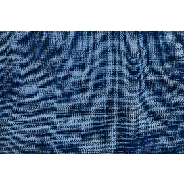Blue Boho Chic Persian Blue/Black Wool Rug - 9'9'' X 13'3'' For Sale - Image 8 of 10