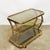 Brass and Smoked Glass Bar Cart attributed to Morex For Sale - Image 9 of 13