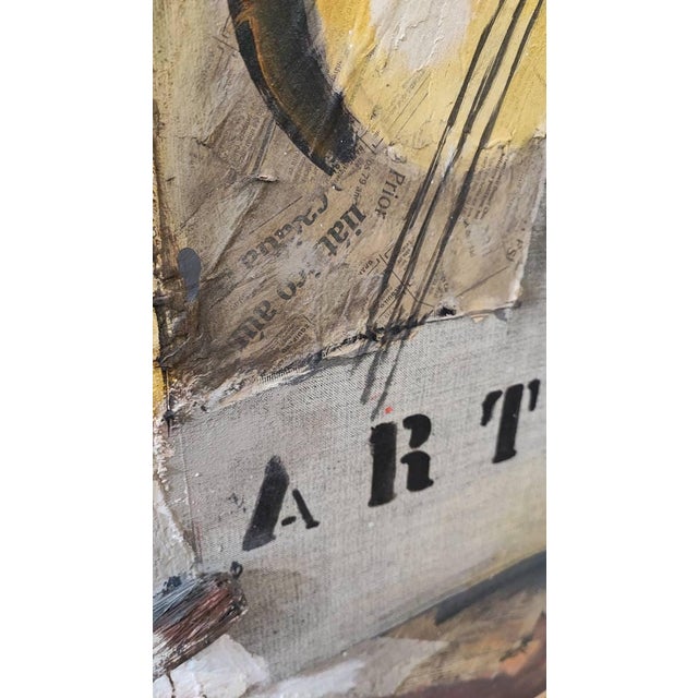 After Roberto Greco, Broken Brush, Mixed Media on Canvas, Framed For Sale - Image 5 of 16