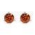 14K White Gold 1/2 Cttw Lab-Grown Round Brilliant-Cut Orange Diamond Classic 3-Prong Martini set Stud Earrings (Orange Color, VS1-VS2 Clarity) For Sale