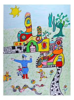 Leaving School, 1995, Lithograph