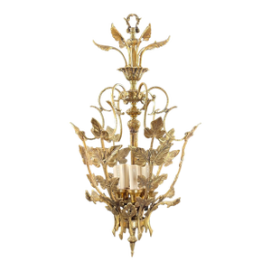 Made in Spain Gilt Bronze Chandelier C. 1950s