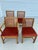 Beautiful set of boho chic cane back dining chairs by American Martinsville. This set includes 3 armless/side chairs and...