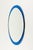 Mid-Century Modern Oval Blue Wall Mirror by Metalvetro Galvorame, Italy, 1970s For Sale - Image 6 of 14