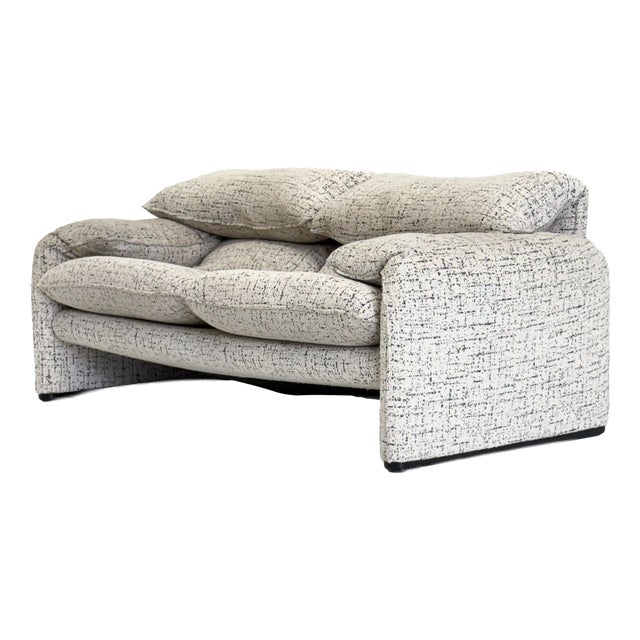 Off-White Maralunga 2-Seater Sofa attributed to Vico Magistretti for Cassina For Sale