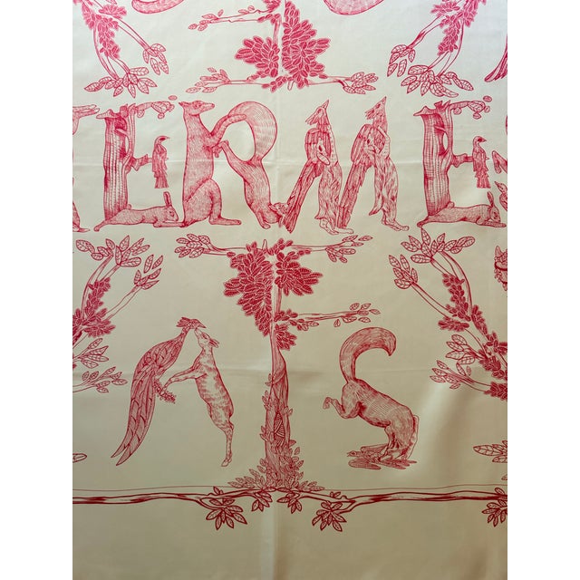 Hermès Hermès Alphabet III 1990 Silk Scarf Designed by Anne Faivre For Sale - Image 4 of 12