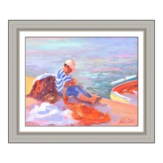 Mid 20th Century Securing the Nets, Carol Westcott For Sale