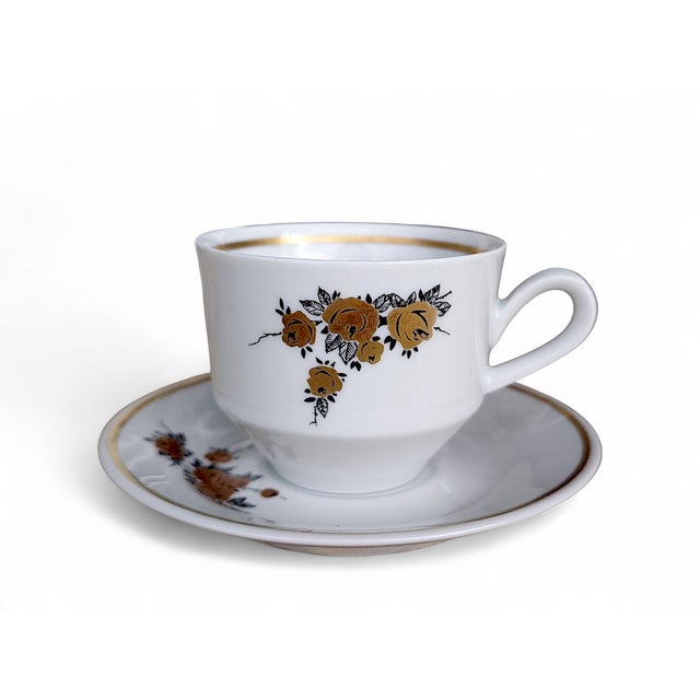 Black Vintage Mocha Cup Set by Graf by Henneberg Ilmenau, 1960s, Set of 8 For Sale - Image 8 of 8