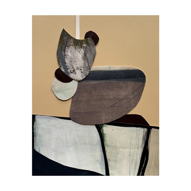 "Vessel 5" Original Mixed-Media Framed Collage on Paper by Zac Woodiel For Sale - Image 4 of 11