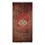 Vintage Persian Hamadan Area Rug, Handwoven Geometric Medallion Pattern, Moss Green & Red, 4’ X 7’ For Sale