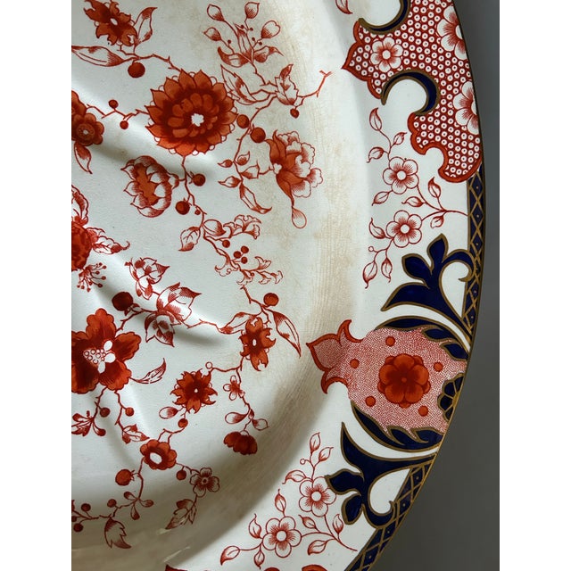 Royal Crown Derby Porcelain Antique Royal Crown Derby 2149 Meat Turkey Large Platter, England For Sale - Image 4 of 12