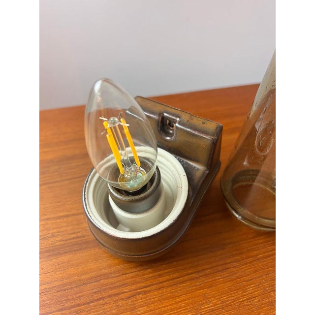 Wall Lamp Model 6080 in Smoked Glass by Sigvard Bernadotte for Ifö For Sale - Image 9 of 10