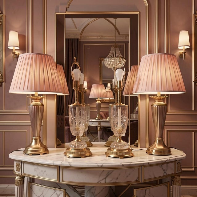 Transparent The Luminaries: A Rare Pair of 1970s Internally Lit Lead Crystal Statement Lamps For Sale - Image 8 of 12