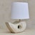 1970s Albert Tormos French Abstract Limestone Table Lamp with Shade For Sale - Image 9 of 18