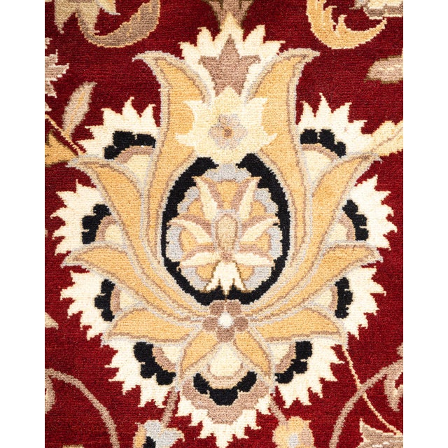 Traditional Mogul, One-of-a-Kind Hand-Knotted Area Rug - Red, 12' 0" x 14' 8" For Sale - Image 3 of 8