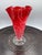 Murano Vintage MCM MURANO-style Hand-Blown Glass Ruffled Swirl Handkerchief Vase For Sale - Image 4 of 5
