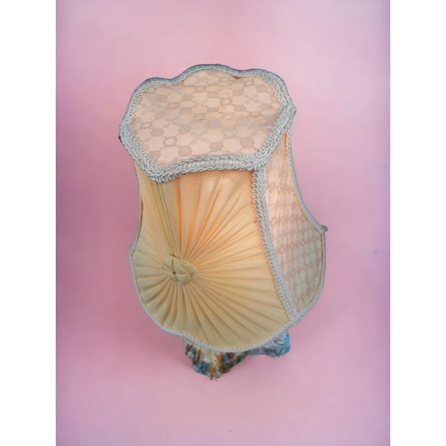 1950s Ceramic Engaged Couple Table Lamp, 1950s For Sale - Image 5 of 7