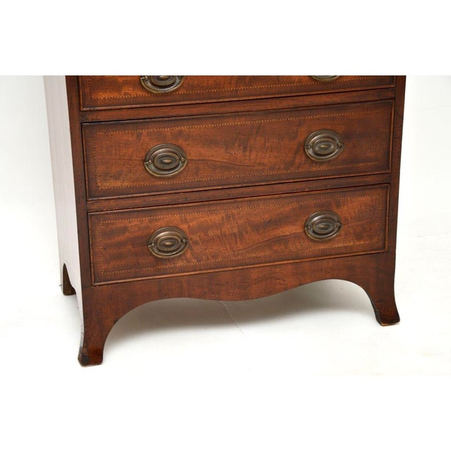 Antique Georgian Inlaid Chest of Drawers, 1920s For Sale - Image 9 of 10
