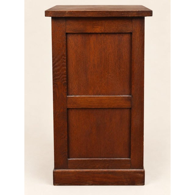 Early 20th Century Classic Roll-Top Filing Cabinet in Oak and Brass, 1900s For Sale - Image 5 of 6