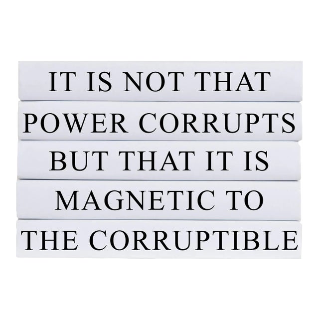 Decorative Books - Quote Book Stack - "Corruptible" For Sale