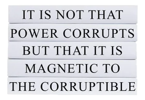 Decorative Books - Quote Book Stack - "Corruptible"