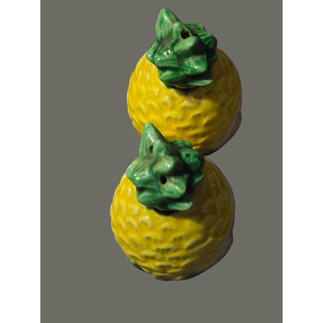 Vintage Pineapple Made in Japan Salt & Pepper Shakers "Aloha Hawaii" For Sale - Image 4 of 6