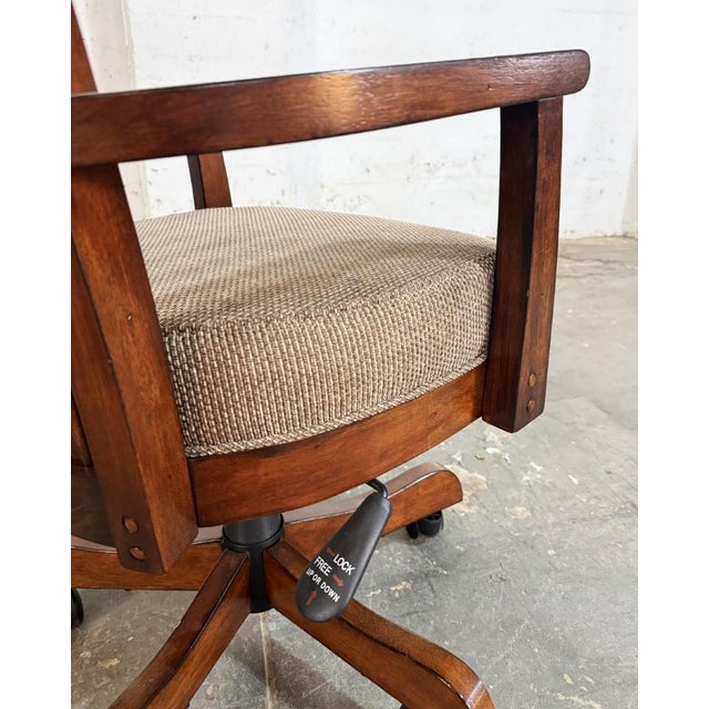 Riverside Furniture Traditional Wood Swivel Desk Chair For Sale - Image 12 of 13
