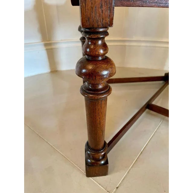 Brown Antique Victorian Oak Corner Chair For Sale - Image 8 of 14
