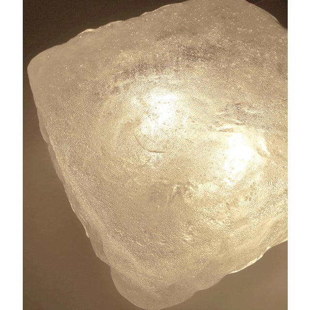 Vintage Brutalist Glass Ceiling Light from Honsel For Sale - Image 15 of 16