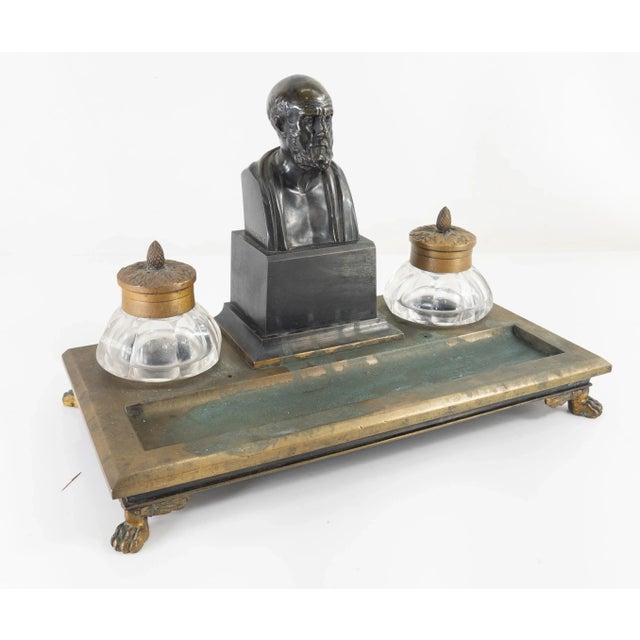 French Bronze Inkwell Desk Set by Susse Freres For Sale - Image 13 of 13